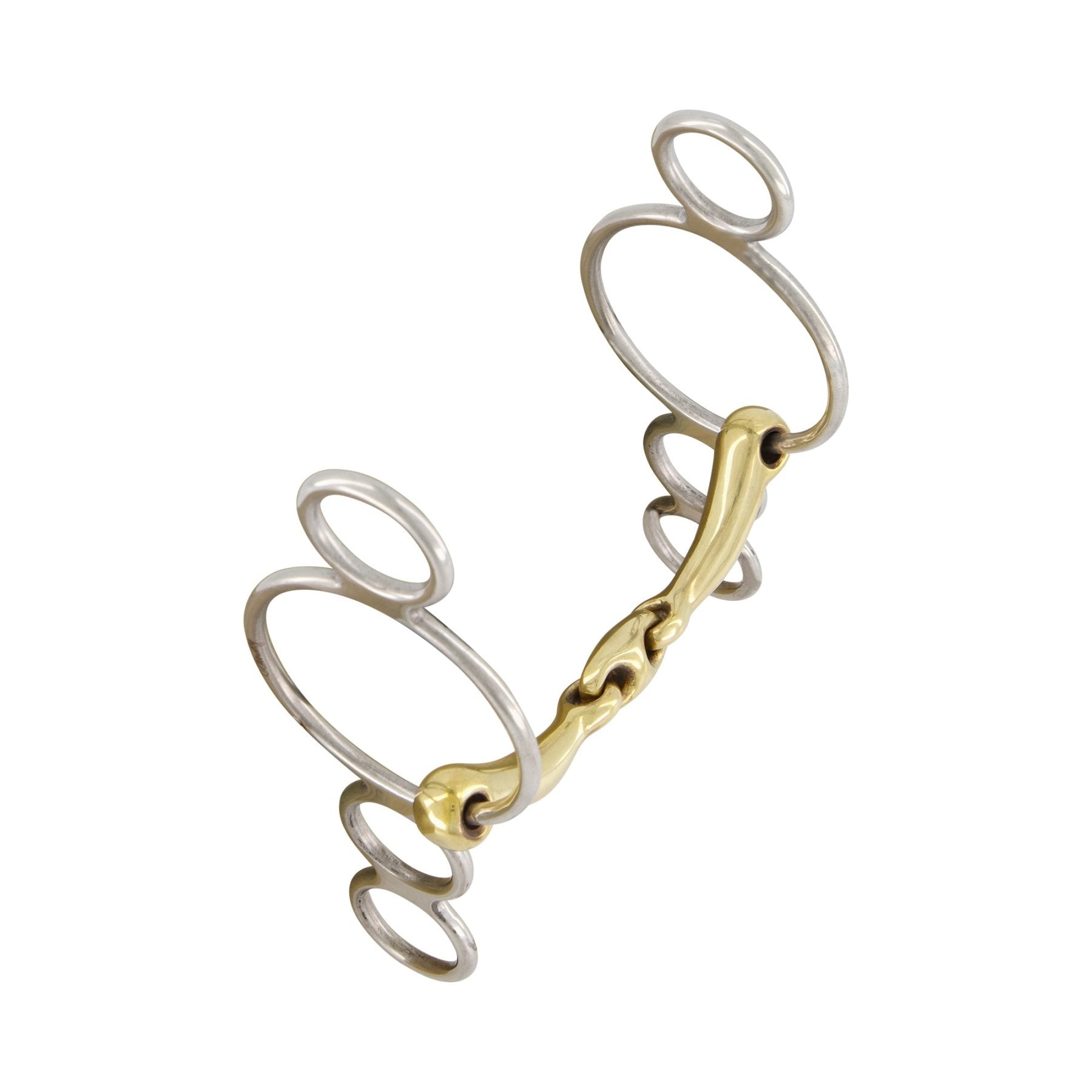 4 Ring Smooth Tongue French link Gag - Ainsley Saddlery