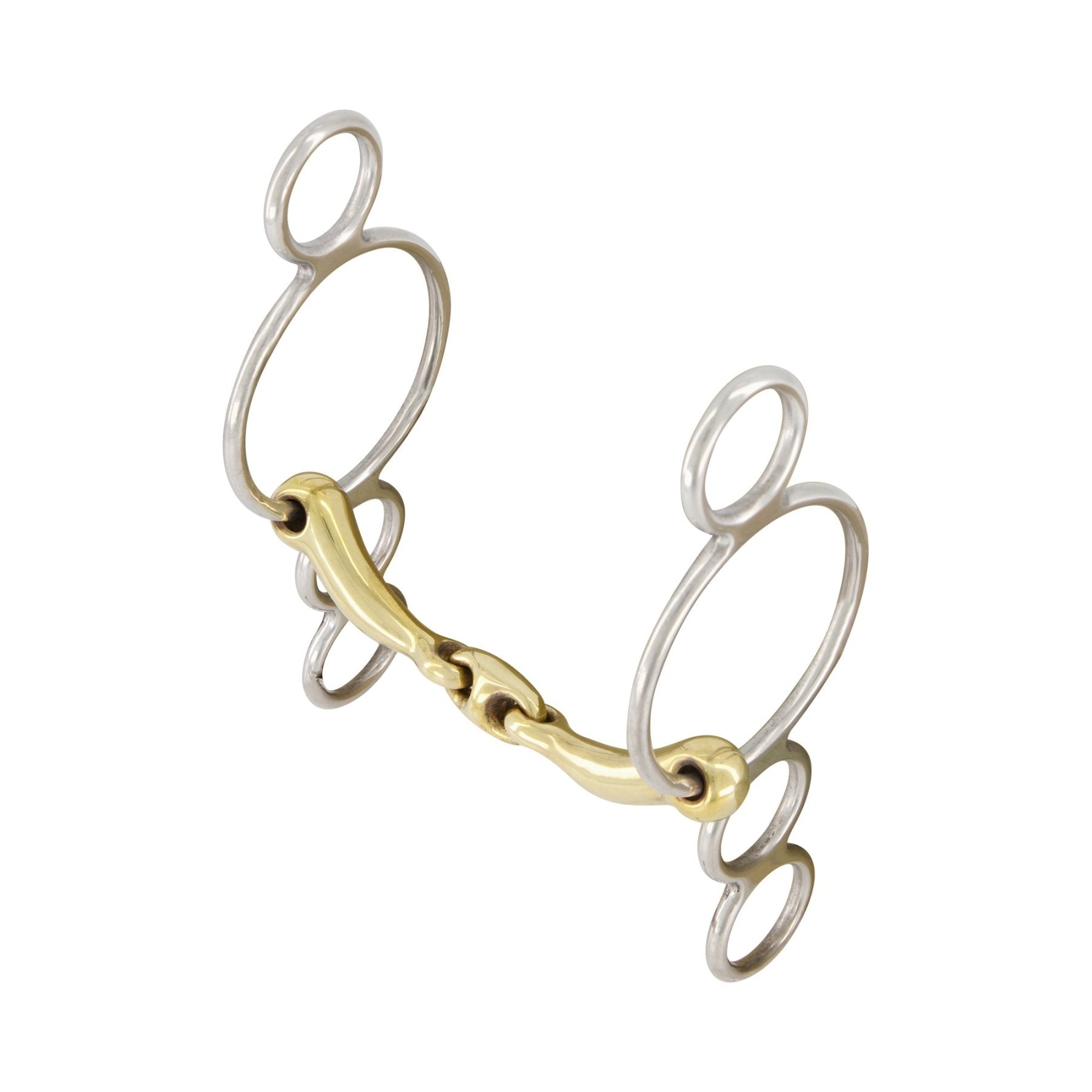4 Ring Smooth Tongue French link Gag - Ainsley Saddlery
